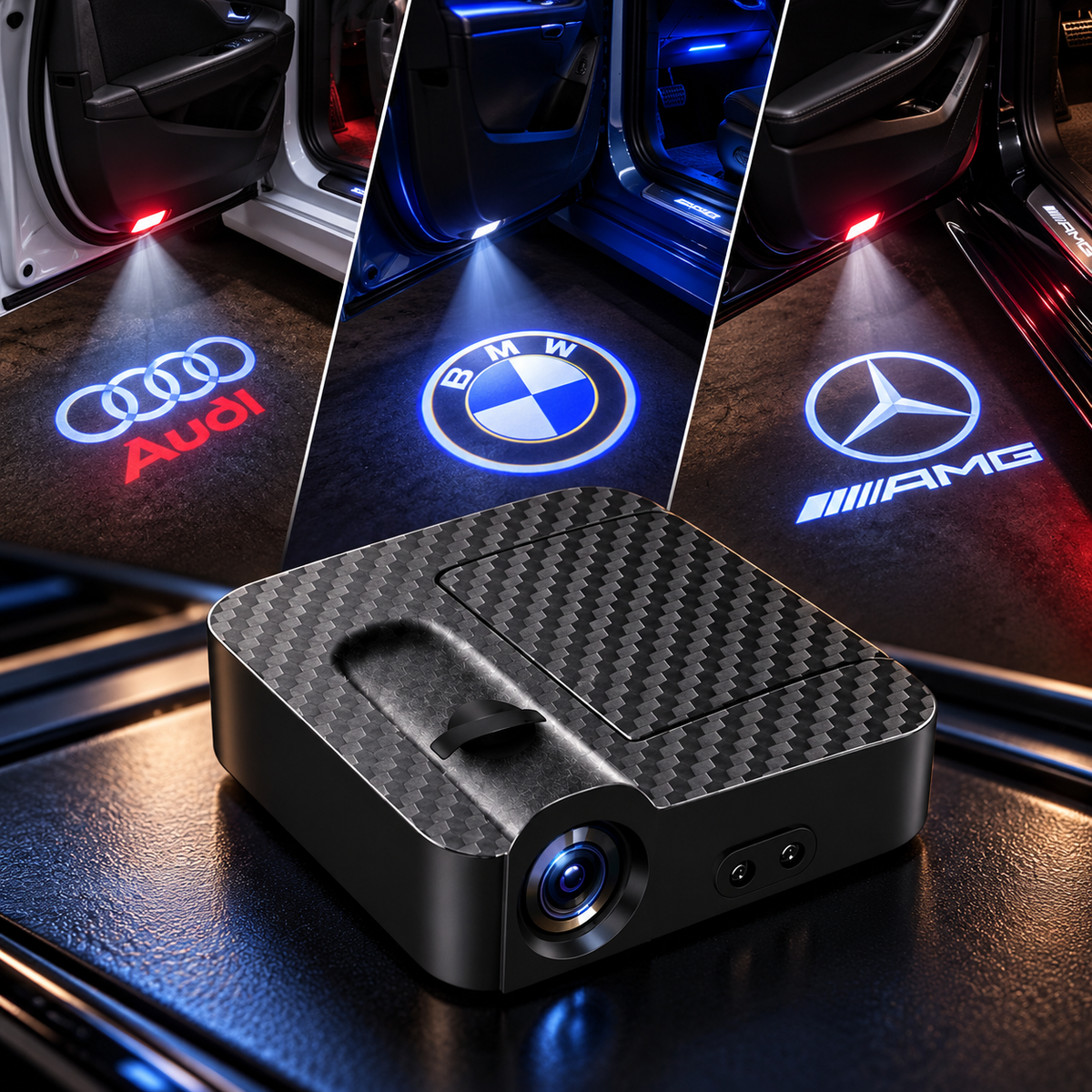 Projecteur LED de Portière Voiture – Logo au Choix